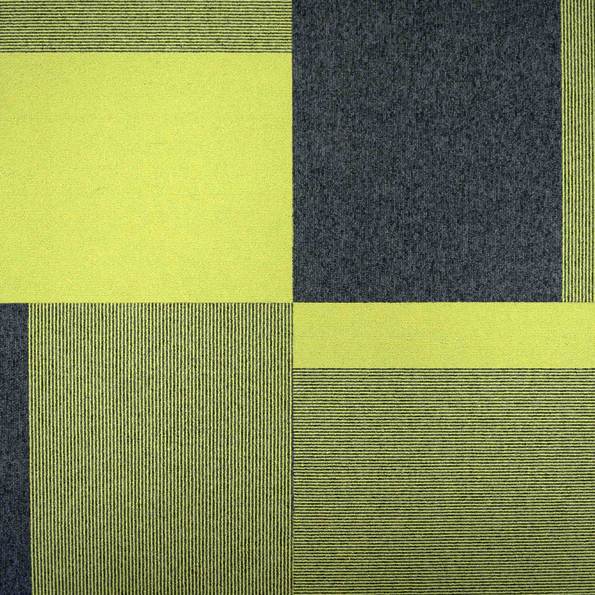 Paragon Total Contrast Black Leaf carpet tile