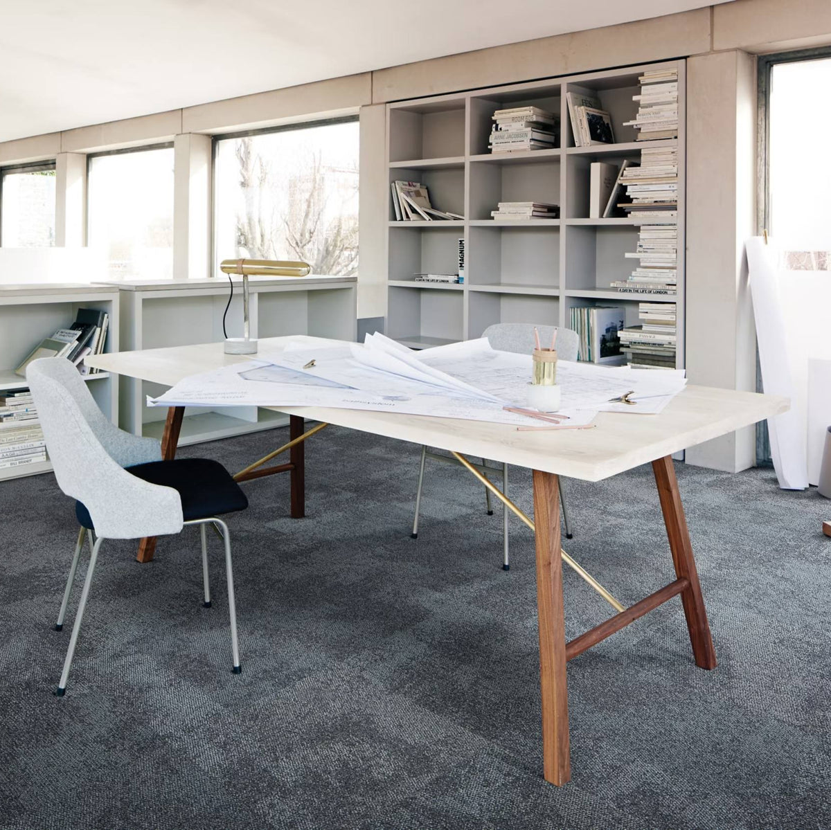 Interface Composure carpet tiles in Reserved in a design studio