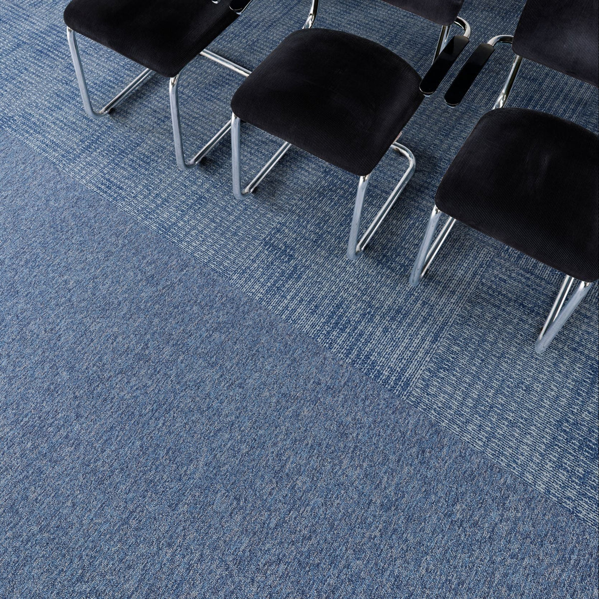 Interface Employ Loop Crystal carpet tiles with Works Element Lakeside in a meeting room